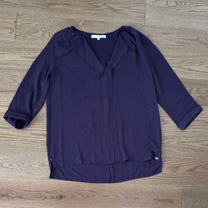 Monk & Lou Sheer Blouse in Purple